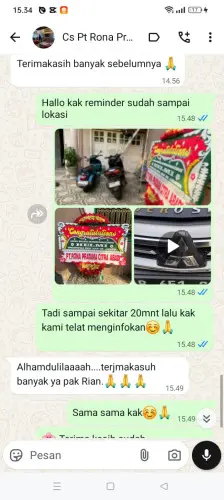 Testimonial Papan Bunga cisarap